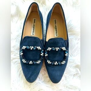 KARL Lagerfeld Women's Black Kalana Slip-On Loafer Style Shoes Size US 6.5